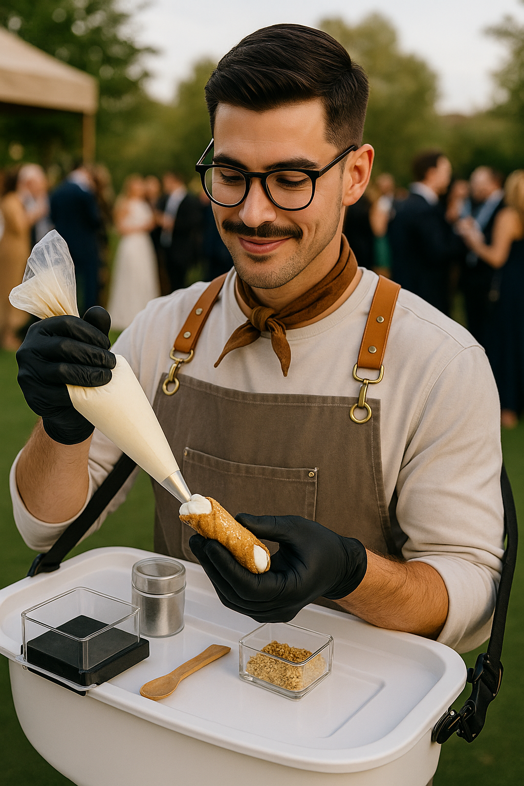 Cannoli werden live vom Team zubereitet
